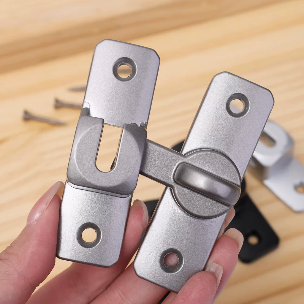 90 Degree Stainless Steel Hook Latch Window Cabinet Drawer Barn Door Bolt UK