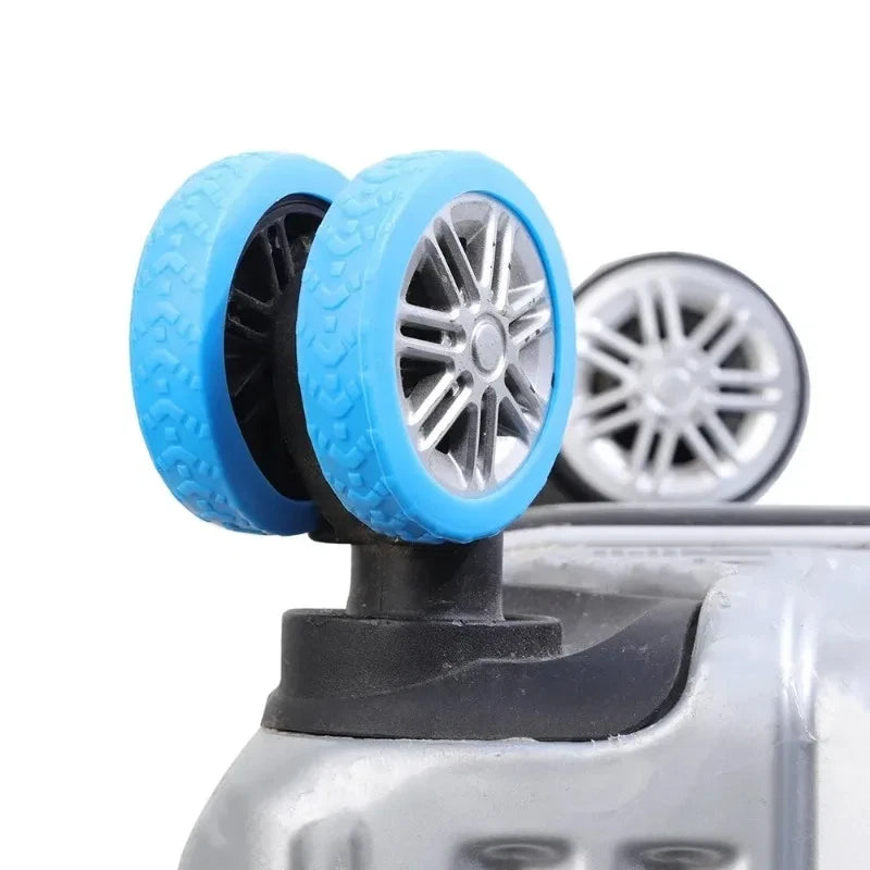1 - 24Pcs Silicone Luggage Wheel Protectors Travel Noise Cover Case Accessories