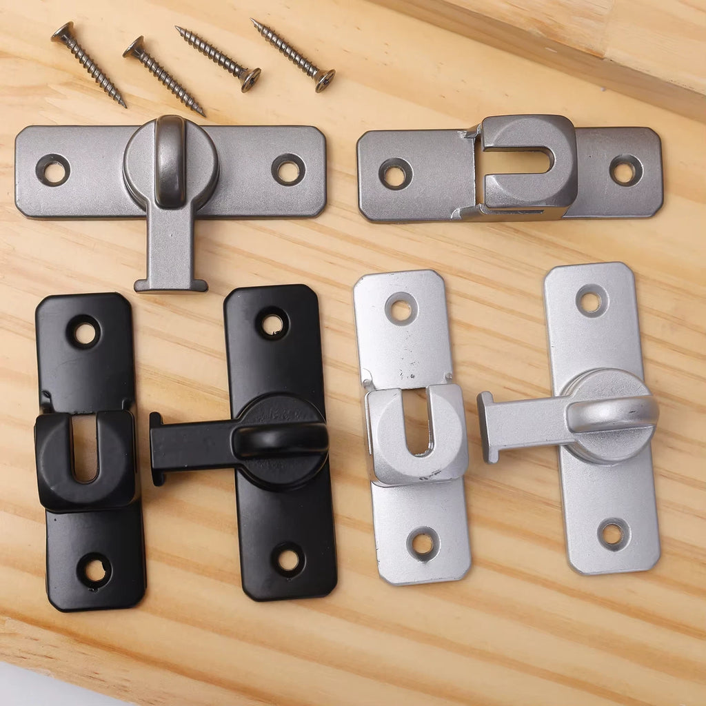 90 Degree Stainless Steel Hook Latch Window Cabinet Drawer Barn Door Bolt UK