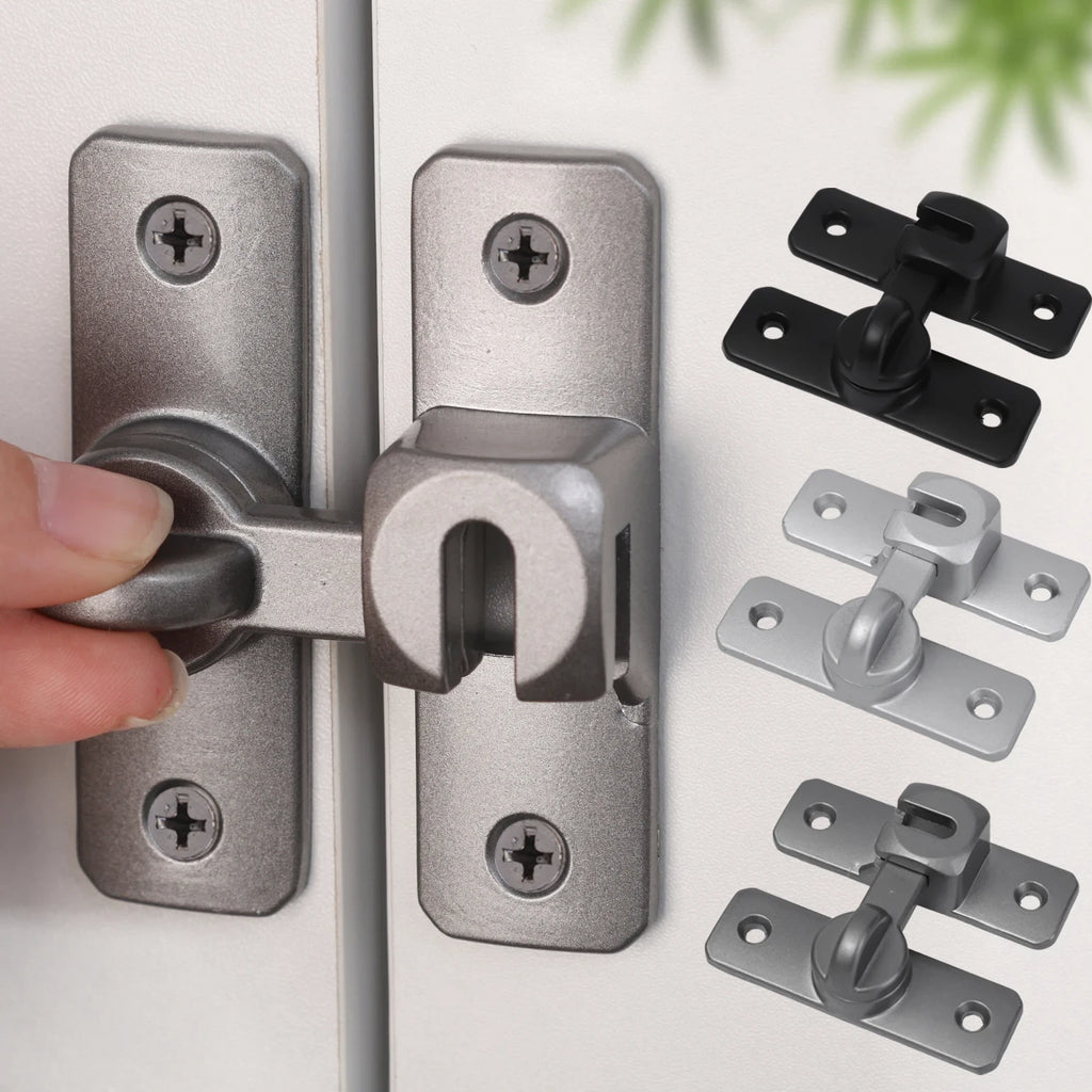90 Degree Stainless Steel Hook Latch Window Cabinet Drawer Barn Door Bolt UK