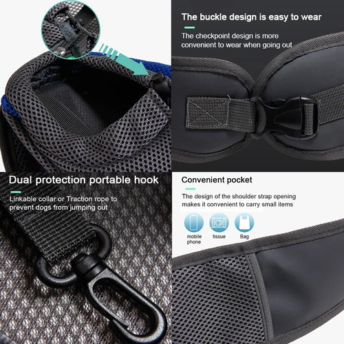 For Pet Dog Cat Carrier Sling Backpack Travel Tote Mesh Shoulder Bag Crossbody
